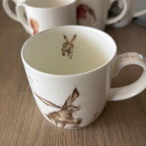 Rabbit Mug Royal Worcester Porcelain, Wrendale Rabbit Mug Royal Worcester Porce